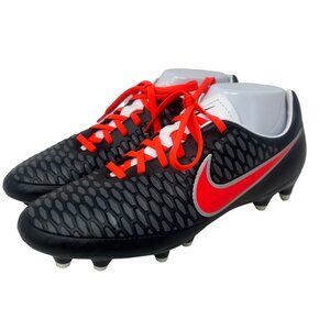 Nike Magista Opus SG-Pro Black Soccer Cleats Women’s Red-Orange Size 10